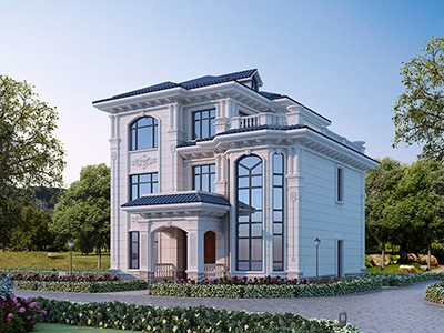 三層房屋建筑設(shè)計圖紙全套BZ3664-簡歐風(fēng)格